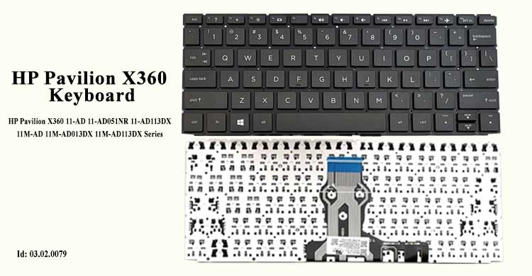 Keyboard For HP Pavilion X360 11-AD 11-AD051NR 11-AD113DX 11M-AD 11M-AD013DX 11M-AD113DX Series